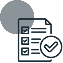 A simple checklist icon featuring a clipboard with checkmarks, symbolizing task completion and organization.